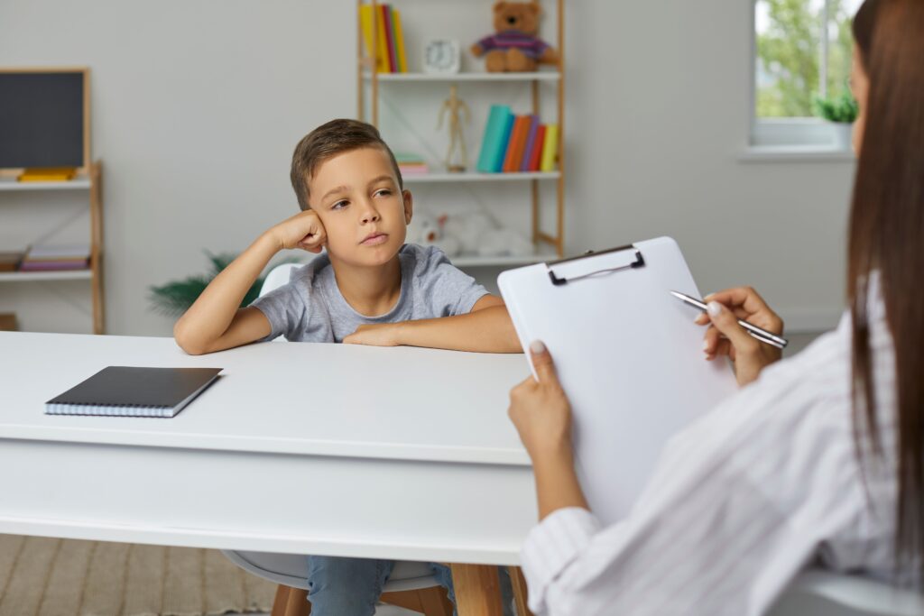 adhd testing session with kid